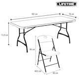 thumbnail of Pack mesa plegable 182x76 cm + 6 sillas plegables negro Lifetime