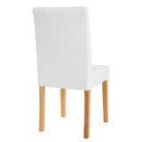 thumbnail of Silla de comedor Littau, silla de cocina, polipiel ~ blanco mate, patas claras