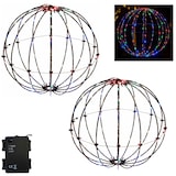 thumbnail of Lichtbol Multi-color Ø 30 cm – Set van 2 stuks – 140 LED – Timer – Binnen en Buiten – Kerst en Decoratie