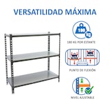 thumbnail of SimonRack Metallregal, 900x1000x400 mm, 3 Ebenen, Metallboden, 180 kg Biegepunkt, Anthrazit/Verzinkt - Simonclick