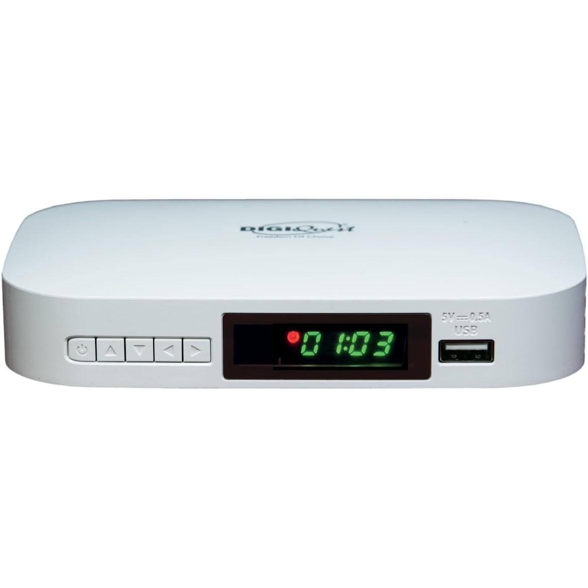 Digiquest Digitale Terrestre, XJ, DVB-T2, con doppio telecomando, Bianco