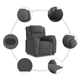 thumbnail of vidaXL Relaxfauteuil donkergrijze stof