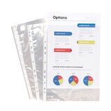 thumbnail of Exacompta 5000E 1x Packung mit 100 Prospekthüllen glatt und gelocht aus PP 60µ, DIN A4 - Kristall