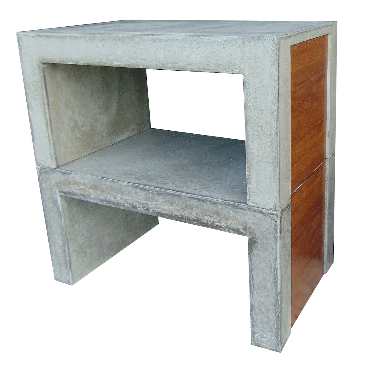 Módulo encimera PVC - Módulo encimera simple, construido con cemento natural gris, con revestimiento en PVC - 85x55x85,5cm