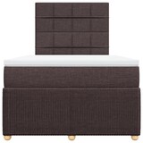 thumbnail of vidaXL Boxspringbett mit Matratze Dunkelbraun 120x200 cm Stoff