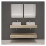 thumbnail of Meuble de Salle de Bain WILL - Plan épais 120 cm + 2 Vasques + 2 Miroirs + Equerres