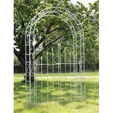 thumbnail of DanDiBo Rosenbogen mit Tür Verzinkt Breite 140 cm Rundbogen Feuerverzinkt Wetterfest Massiv Volleisen Rankhilfe