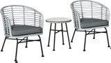 thumbnail of Outsunny Set 3 Pz Mobili da Giardino in Rattan con 1 Tavolino 2 Sedie