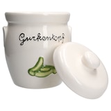 thumbnail of Gurkentopf Gürki 3 Ltr Porzellan weiß Gurkenmotiv Gärtopf Sauerkrauttopf Rumtopf