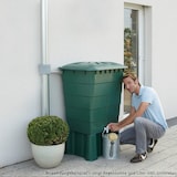 thumbnail of Regentonne eckig 300L mit Deckel und Hahn, Farbe: grün