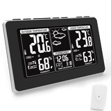 thumbnail of ADLER AD 1175 Estación Meteorológica Temperatura y Humedad Interior y Exterior, Sensor Inalámbrico, Pronóstico de Tiempo, Indicador Fecha Hora, Alarma