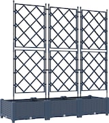 thumbnail of vidaXL Gartenpflanzer mit Gitter 3 pcs Grau 120 x 40 x 125,5 cm PP