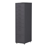 thumbnail of Helloshop26 - Caisson de bureau armoire meuble de rangement à roulettes avec 8 tiroirs 109 x 28 x 41 cm gris foncé 03_0009112
