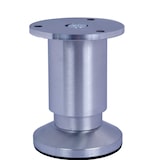 thumbnail of 8 Möbelfüße Sofafuß Möbelbeine ALUMINIUM gebürstet Höhe 6 cm 38 mm belastbar bis 250 KG Sofa Bett