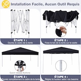 thumbnail of COSTWAY Gazebo 3x3m pop-up, altura ajustável, hidrorrepelente, UV 50+, com bolsa e 4 sacos areia