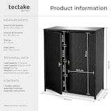 thumbnail of tectake Armadietto da giardino in rattan Monza, struttura in alluminio, 4 scomparti  Nero