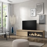 thumbnail of Mueble TV, Televisión, 210, Para TV hasta 80", Chimenea eléctrica XXL, Roble _414_29