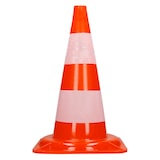 thumbnail of ECD Germany 20 x Verkehrskegel 47 cm Orange-Weiß 2 Reflektoren Stapelbar Flexibel Warnkegel Leitkegel Verkehrshütchen