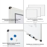 thumbnail of Pizarra para Rotuladores, Pizarra Blanca Pared, Pizarra Rotulador Marco de Aluminio, Pizarra Blanca de Melamina Multiusos · m-office(120x90cm)