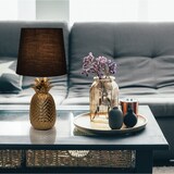 thumbnail of Näve Keramik-Tischleuchte h: 45cm "Ananas" schwarz, gold