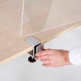 thumbnail of Magnetoplan Hygienewand Thekenaufsteller mit Klammern - 100x60cm - Transparent - Acryl