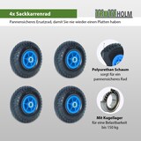 thumbnail of 4x Sackkarrenrad PU-Rad 260x85 mm 3.00-4 60 mm versetze Nabe Ø 20 mm blau Vollgummi Bollerwagen