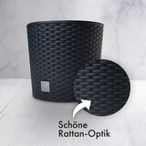 thumbnail of 2 x Blumentopf Blumenkübel Pflanzentopf Pflanzkübel Blumenkübel Rattan groß 2 x Ø 25 cm