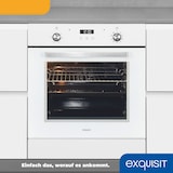 thumbnail of Exquisit Einbaubackofen EBE76-9-H-020 weiss | Energieeffizienzklasse A | 75,6 l Garraum | Einbaubackofen 60 cm