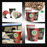 thumbnail of 12oz 300ml 90mm 200 Stück Kaffeebecher to go Pappe Einweg | Pappbecher Cups Coffee to Go Becher | Kaffee to+go Papierbecher Hartpapier