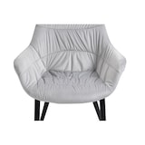 thumbnail of SalesFever Armlehnstuhl  | Samt (100% Polyester) | B 63 x T 61 x H 81,5 cm | Hellgrau