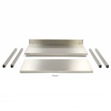 thumbnail of Mesa em aço inoxidável - 120 x 70 cm - regulável em altura - com encosto