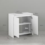 thumbnail of Mueble bajo lavabo mueble para debajo del lavabo moderno con estante mueble lavabo con pie anti-vuelco carga 40 kg 60x30x60 cm blanco