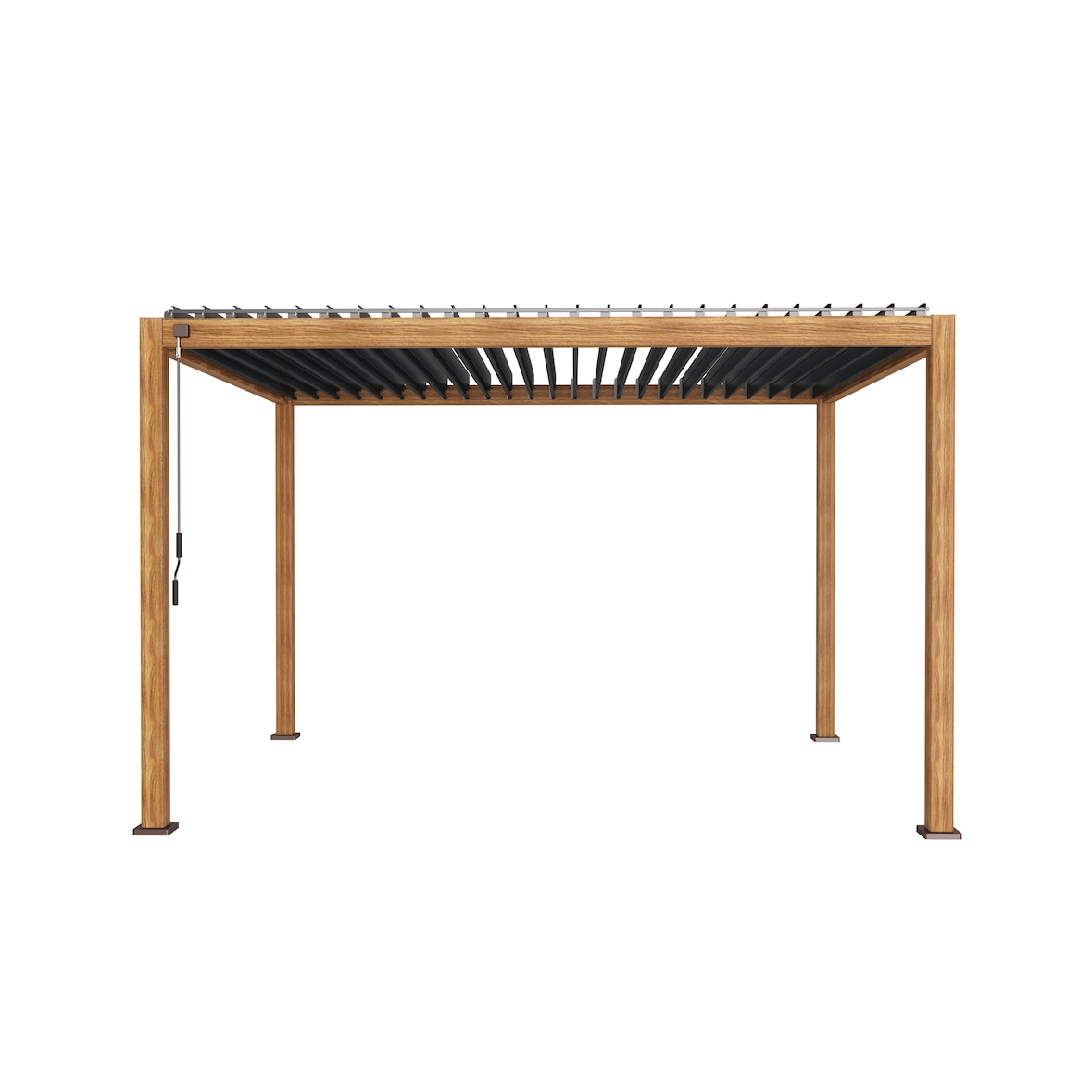 Lamellenpergola DELUXE 3x4m Holzoptik