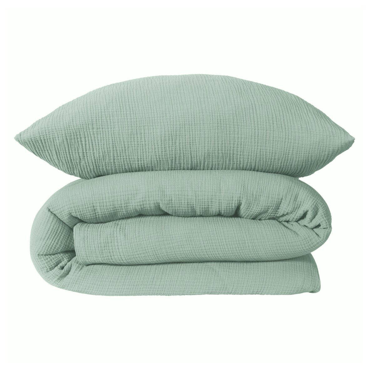 Schiesser Bettwäscheset Molly - Musselin - 2-teilig - 135 x 200 cm - Hellgrün