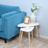 thumbnail of HOMCOM Set 2 Tavolini da Salotto Impilabili in Stile Nordico