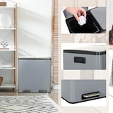 thumbnail of Abfallsammler / Mülltrennsystem Clean 13 - 60L (2x30L) Stahl grau hjh OFFICE