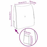 thumbnail of vidaXL Rugkussen Crème 45 x 24 x 50 cm Fluweel