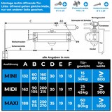 thumbnail of Türschließer Hydraulischer Torschließer Tür Tor SELBSTSCHLIEßER einstellbar MAXI 60-80kg GRAU