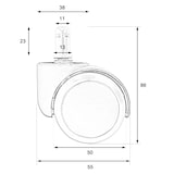 thumbnail of 5er-Set Universalrollen HWC-L92, Bürostuhl-Rollen Stuhlrollen Möbelrolle Hartbodenrollen, Ø 11mm