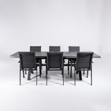 thumbnail of Conjunto de terraza de mesa 202/264 Antracita de cerámica y 6 sillones acolchados