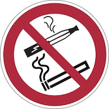 thumbnail of Verbotsschild, Rauchen und E-Zigarette verboten - praxisbewährt - 100 mm Folie selbstklebend
