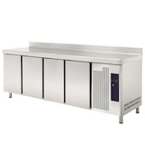 thumbnail of Mesa snack conservação profissional 2542 mm com 4 portas para restauração. Bancada refrigerada industrial em aço inox para bar e restaurante.