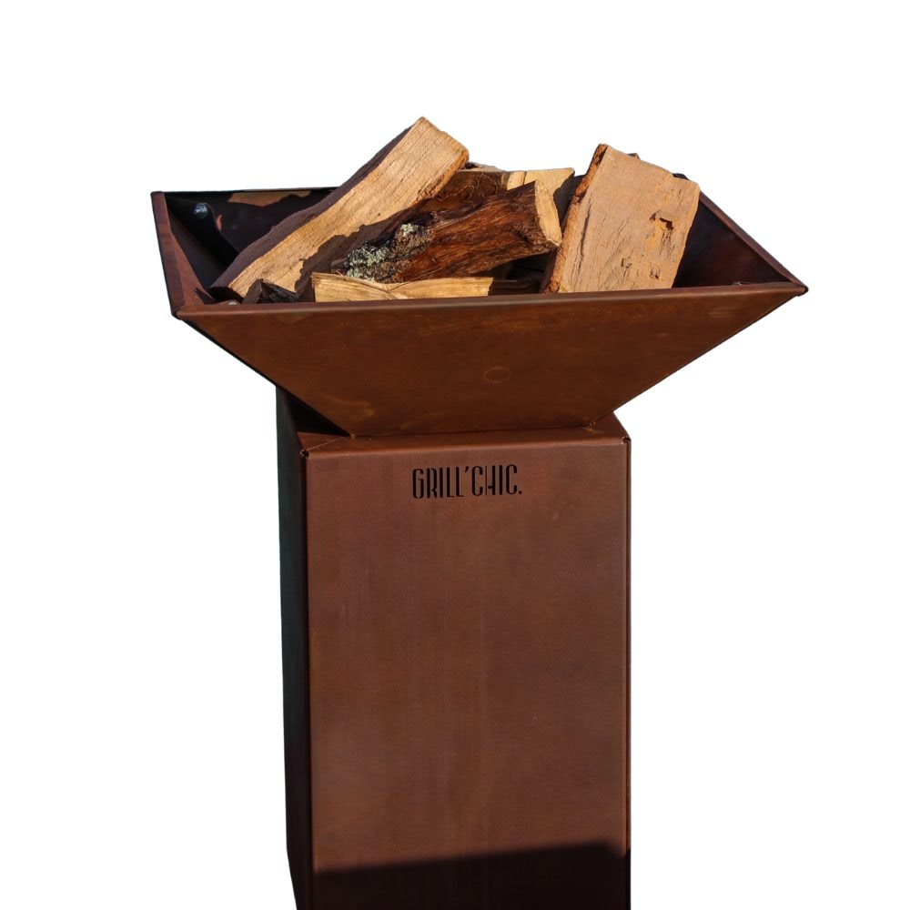 Ciotola da fuoco Corten Auvergnat Normale Quadrata 62 Ciotola Singola