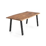 thumbnail of SalesFever massieve eettafel 3,5 cm Acacia natuurlijke boomrand 240 x 110 V-frame zwart