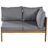 thumbnail of Merax tuinset loungeset voor 7-8 personen, tuinmeubelset met bank, tafel, hocker en kussens, naturel en grijs