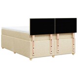 thumbnail of vidaXL Boxspringbett mit Matratze Creme 160x200 cm Stoff