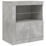 thumbnail of vidaXL Sideboard mit LED-Leuchten Betongrau 60,5x37x67 cm
