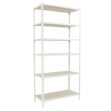 thumbnail of Maderclick schraubenloses Metallregal 6 Böden. Farbe BLAU/ORANGE/HOLZ 2500x1100x500 mm