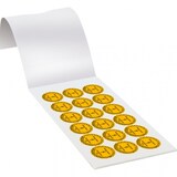 thumbnail of Dreifke® Prüfplakette Elektro-Check, VDE, 28-33, gelb, Dokumentenfolie, Ø 30mm, 108 Stk.