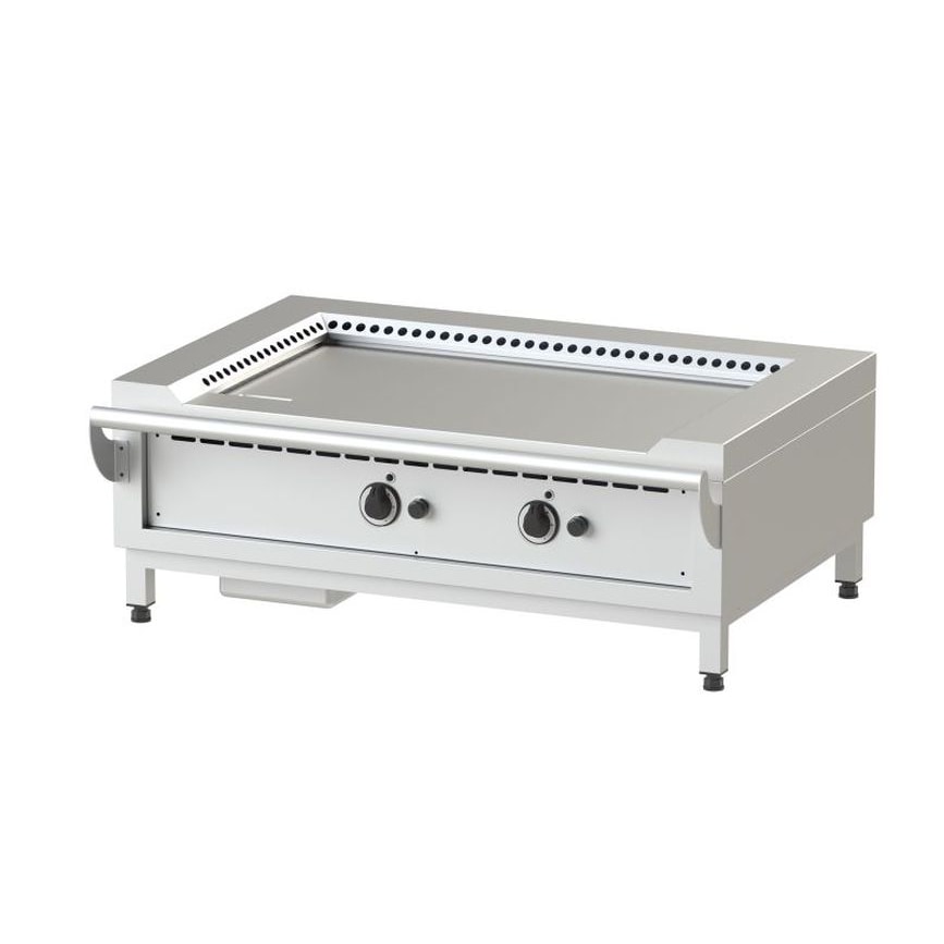 KBS Gas Teppanyaki-Grill glatt Mit 2 Heizzonen 14 Kw Tischgerät Piezozündung